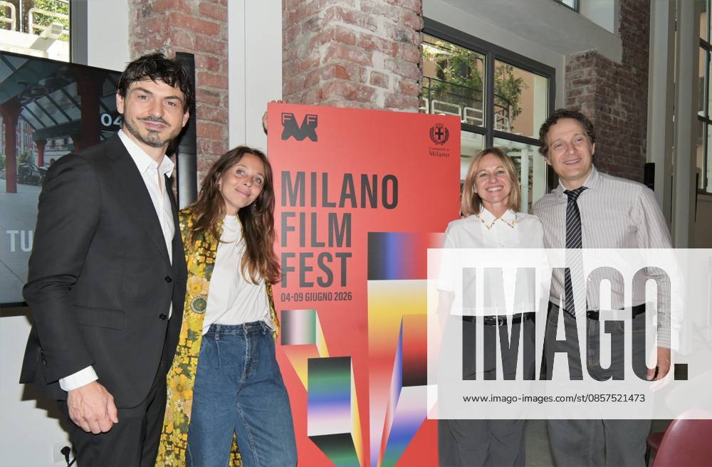IPA85066483 - Milan,Italy Milano Film Fest 2026 photocall and presentation second edition from June 4 to 9, 2026. In the photo:Claudio Santamaria artistic director Milano Film Fest,Agata De Laurentiis director of programming Milano Film Fest,Laura Boy president Fondazione Milano Film Fest,Tommaso Sacchi councillor for Culture of the Municipality of Milan