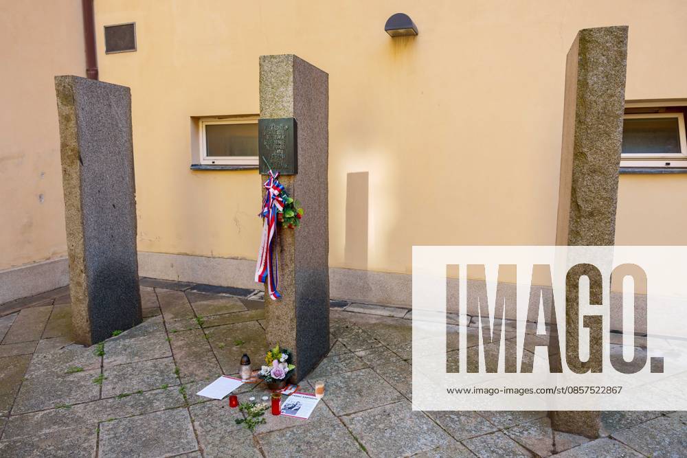 Memorial Stone The Gallows at the Execution Site during a commemorative ceremony honoring the victims of Nazism in Brno, Czech Republic, on May 25, 2026. The 76th Congress of Sudeten Germans took place in Brno, Czech Republic, from May 22 to 25, 2026, marking the first time the event was held in the country. Brno Czech Republic - ZUMAc315 20260525_zsp_c315_011