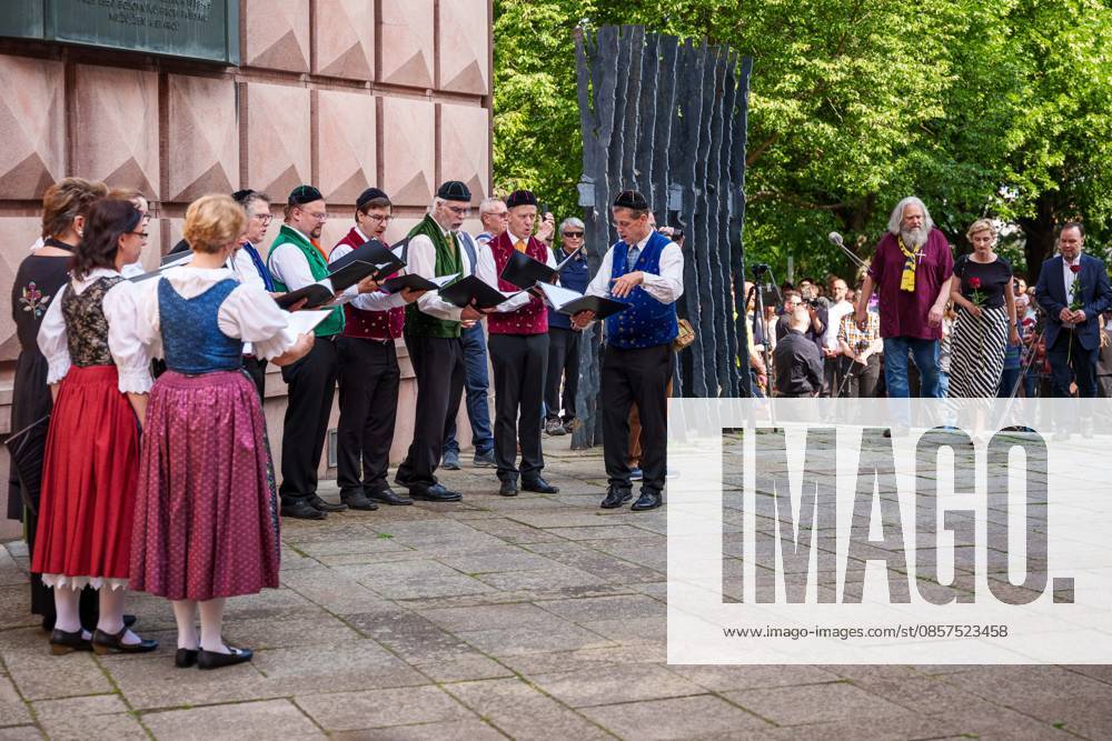 A folk choir during a commemorative ceremony honoring the victims of Nazism in Brno, Czech Republic, on May 25, 2026. The 76th Congress of Sudeten Germans took place in Brno, Czech Republic, from May 22 to 25, 2026, marking the first time the event was held in the country. Brno Czech Republic - ZUMAc315 20260525_zsp_c315_028
