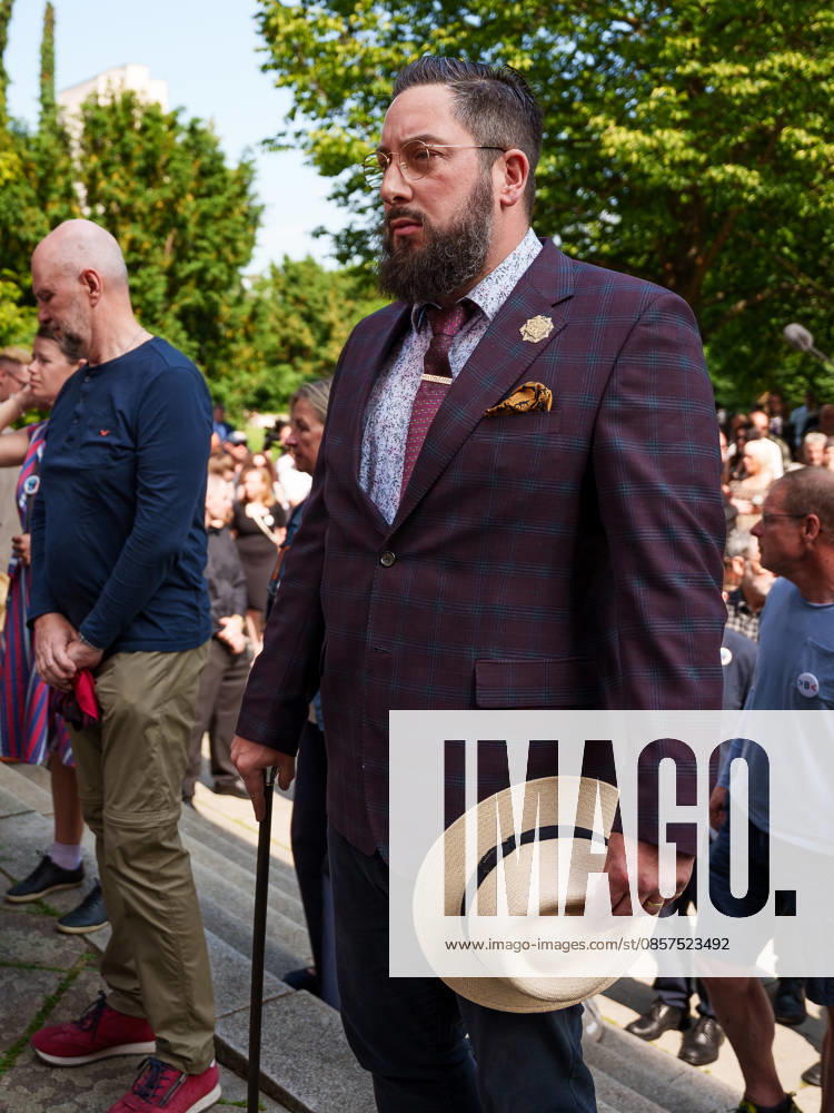 A jewish man during a commemorative ceremony honoring the victims of Nazism in Brno, Czech Republic, on May 25, 2026. The 76th Congress of Sudeten Germans took place in Brno, Czech Republic, from May 22 to 25, 2026, marking the first time the event was held in the country. Brno Czech Republic - ZUMAc315 20260525_zsp_c315_040
