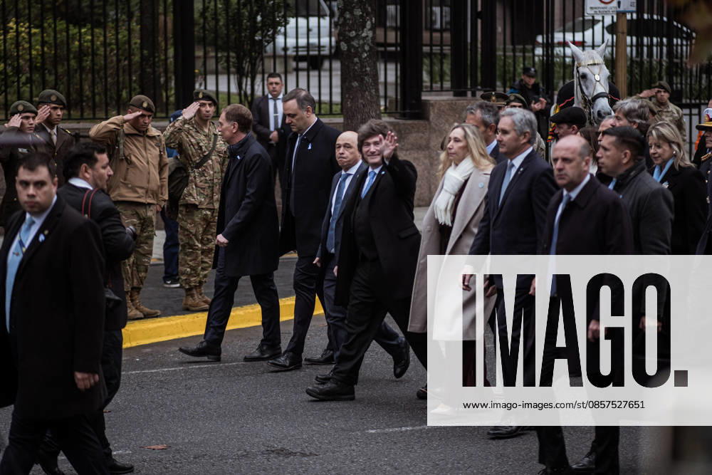 JAVIER MILEI leads May 25 national celebrations alongside cabinet ministers and Buenos Aires Mayor Jorge Macri, without Vice President Victoria Villarruel. Following a mass led by Archbishop Jorge GarcoÂa Cuerva, the government delegation will return to the Casa Rosada for a key cabinet meeting amid internal tensions within the ruling coalition. Caba Argentina - ZUMAf175 20260525_zip_f175_016