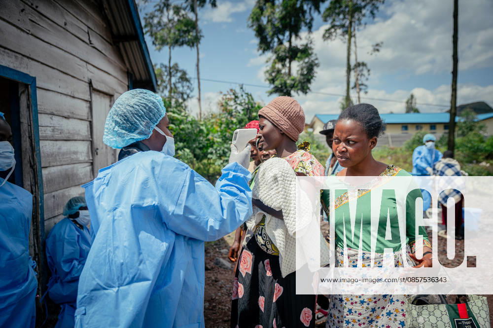 Ebola precautions continue in Democratic Republic of Congo GOMA, DEMOCRATIC REPUBLIC OF THE CONGO - MAY 25: Health workers carry out hand sanitizing, handwashing and temperature screening procedures for travelers at the Kanyaruchinya checkpoint near Goma as part of preventive measures against the Ebola virus in Goma, Democratic Republic of the Congo, on May 25, 2026. Stringer Anadolu Goma Democratic Republic of the Congo. Editorial use only. Please get in touch for any other usage.