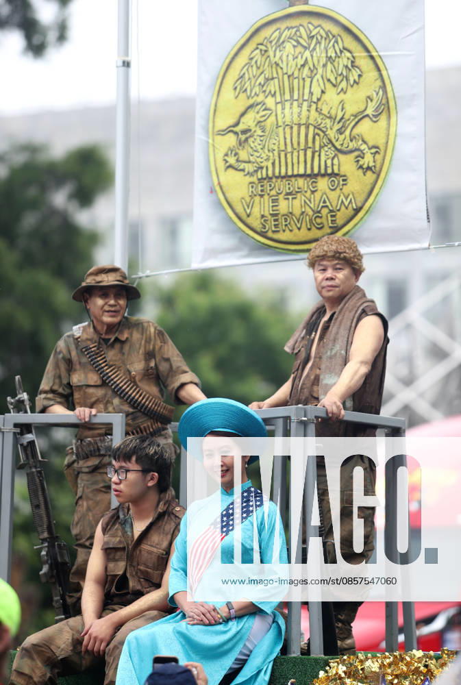Participants dressed as Army of the Republic of Vietnam (ARVN) soldiers take part in the National Memorial Day Parade on Constitution Avenue in Washington, DC, USA, on May 25, 2026. The parade has been held annually since 2005, marking its 21st anniversary. Washington USA - ZUMAs337 20260525_znp_s337_010