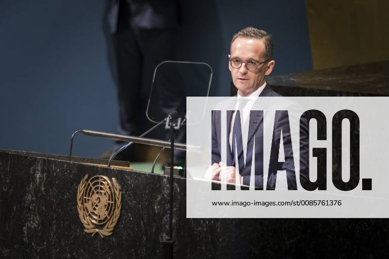 Federal Foreign Minister Heiko Maas SPD delivers speech to the United Nations in New York 28 09 2018 Heiko Maas participates in the 73 United Nations General Assembly United Nations New York USA