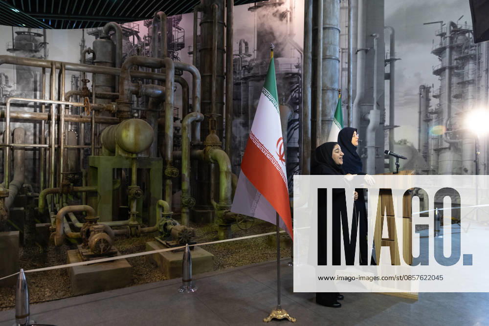 Fatemeh Mohajerani, spokesperson of the Iranian government, in Tehran - 26 May 2026 Fatemeh Mohajerani, spokesperson of the Iranian government, speaks during her weekly press conference beside a model of the Abadan Oil Refinery at the Museum of the Holy Defense in Tehran. Tehran Iran
