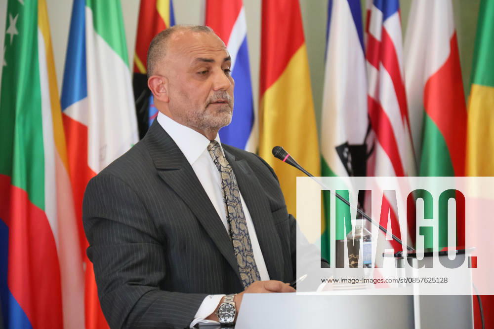Ambassador Extraordinary and Plenipotentiary of the Arab Republic of Egypt to Ukraine Barakat Ali Elleithy delivers a speech during the forum Ukraine–Africa: Past, Present and Future of Relations, organized to mark Africa Day 2026 in Ukraine at the Hennadii Udovenko Diplomatic Academy of Ukraine under the Ministry of Foreign Affairs, Kyiv, Ukraine, on May 26, 2026 (Photo by Pavlo Bahmut Ukrinform) Forum Ukraine–Africa Past, Present and Future of Relations held in Kyiv