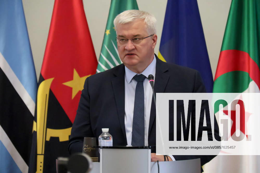 Ukrainian Foreign Minister Andrii Sybiha delivers a speech during the forum Ukraine–Africa: Past, Present and Future of Relations, organized to mark Africa Day 2026 in Ukraine at the Hennadii Udovenko Diplomatic Academy of Ukraine under the Ministry of Foreign Affairs, Kyiv, Ukraine, on May 26, 2026 (Photo by Pavlo Bahmut Ukrinform) Forum Ukraine–Africa Past, Present and Future of Relations held in Kyiv