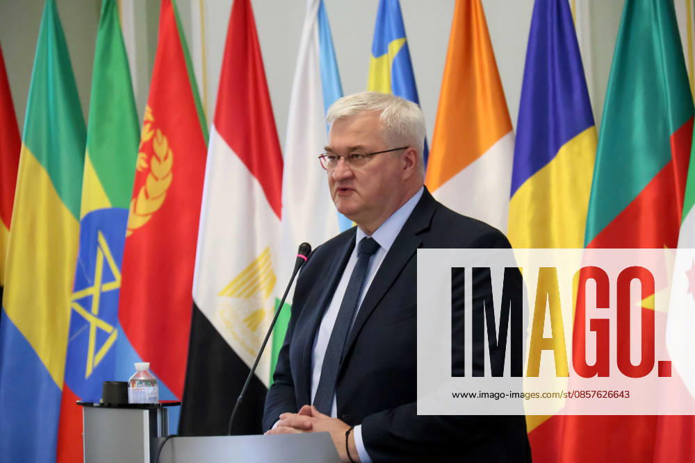 Forum Ukraine Africa Past, Present and Future of Relations held in Kyiv Ukrainian Foreign Minister Andrii Sybiha delivers a speech during the forum Ukraine Africa: Past, Present and Future of Relations, organized to mark Africa Day 2026 in Ukraine at the Hennadii Udovenko Diplomatic Academy of Ukraine under the Ministry of Foreign Affairs, Kyiv, Ukraine, on May 26, 2026, Credit:Pavlo Bahmut Ukrinform Avalon Ukraine, Kyiv