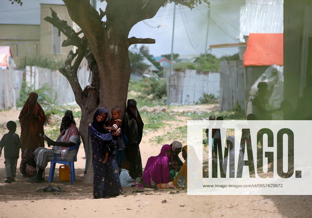 Camps turn into permanent settlements amid ongoing crisis in Somalia MOGADISHU, SOMALIA - MAY 26: People spend time in the shadow of a tree as millions of people living in camps that have gradually turned into permanent settlements, where they continue to face difficult living conditions amid insecurity, conflict and drought in the capital Mogadishu, Somalia, on May 26, 2026. Metin Yuksel Kaya Anadolu Mogadishu Somalia. Editorial use only. Please get in touch for any other usage.