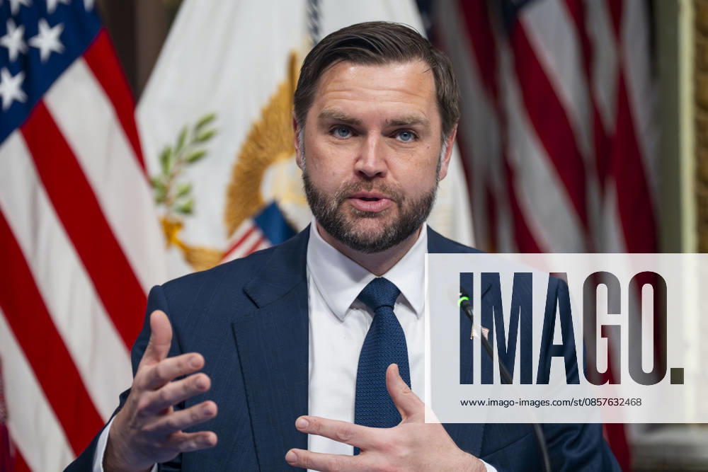 Vice President JD Vance speaks during a roundtable on anti-fraud initiatives in the Indian Treaty Room in the Eisenhower Executive Building near the White House in Washington, DC on Tuesday, May 26, 2026. WAP20260526303 BONNIExCASH