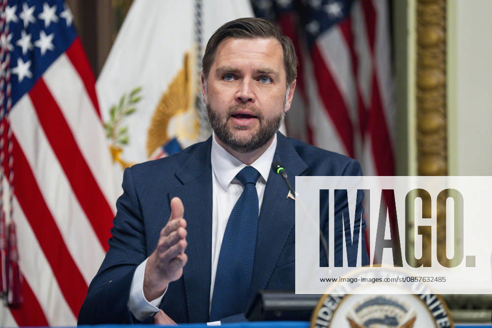 Vice President JD Vance speaks during a roundtable on anti-fraud initiatives in the Indian Treaty Room in the Eisenhower Executive Building near the White House in Washington, DC on Tuesday, May 26, 2026. WAP20260526318 BONNIExCASH