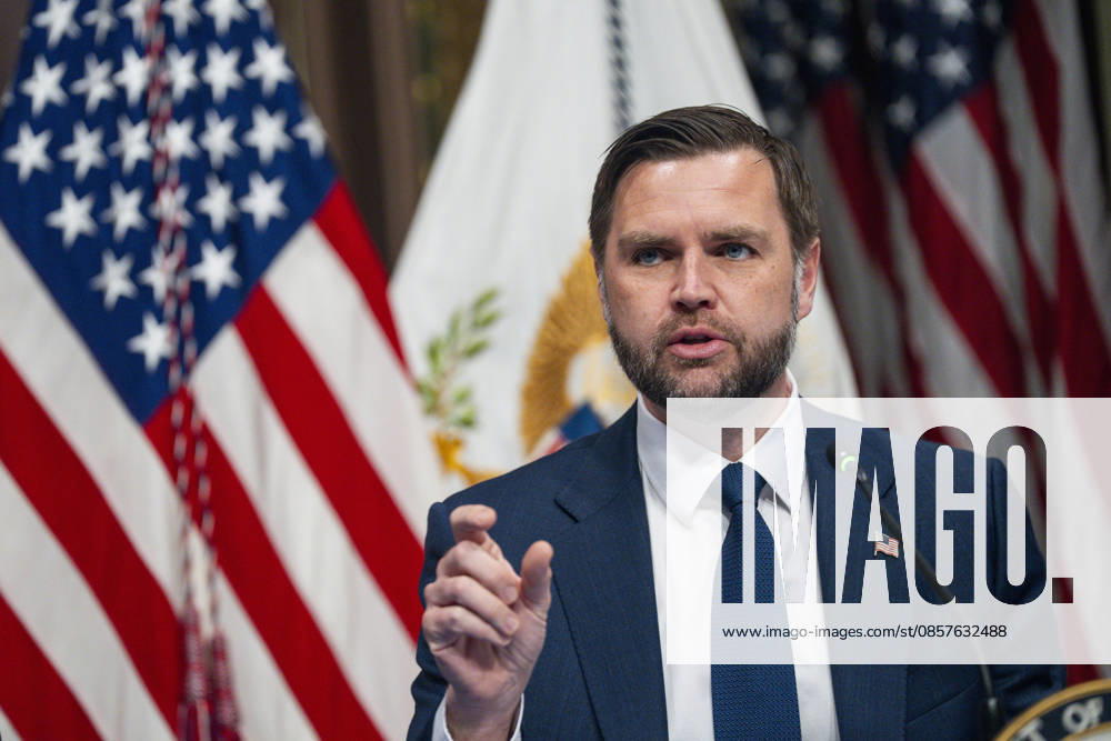 Vice President JD Vance speaks during a roundtable on anti-fraud initiatives in the Indian Treaty Room in the Eisenhower Executive Building near the White House in Washington, DC on Tuesday, May 26, 2026. WAP20260526321 BONNIExCASH