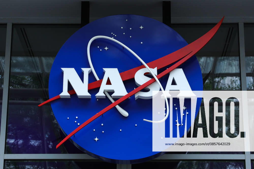 A logo at the entrance to NASA Headquarters in Washington, D.C. is seen on May 26, 2026 following a press conference announcing Moon Base plans and mission progress. NASA s Moon Base program is a long-term lunar exploration and infrastructure initiative designed to enable sustained human presence at the lunar South Pole. Washington USA - ZUMAd227 20260526_znp_d227_059