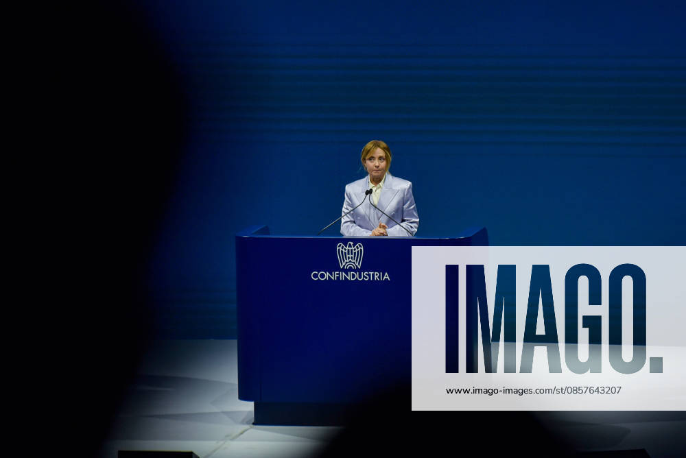 President of the Council of Ministers Giorgia Meloni speaks during the Confindustria Annual Assembly in Rome on May 26, 2026 Rome Italy - ZUMAn299 20260526_zip_n299_016