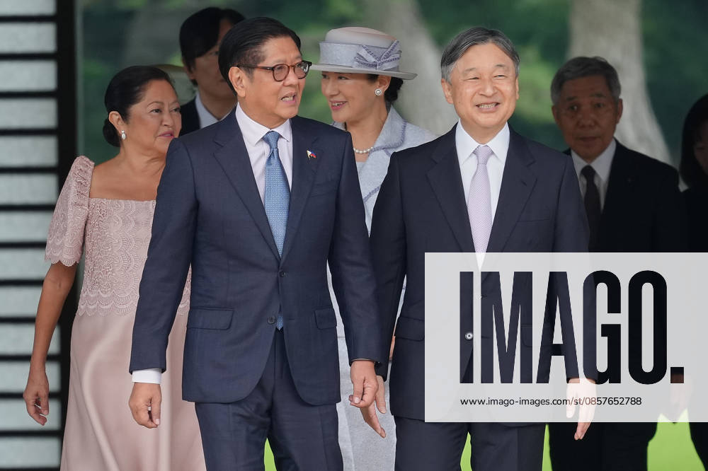 Philippine President Ferdinand ‘Bongbong’ Marcos visits Tokyo TOKYO, JAPAN - MAY 27: (---- MANDATORY CREDIT - EUGENE HOSHIKO POOL AP - NO MARKETING NO ADVERTISING CAMPAIGNS - DISTRIBUTED AS A SERVICE TO CLIENTS----) Japanese Emperor Naruhito and Empress Masako welcome Philippine President Ferdinand Marcos Jr. and first lady Liza Araneta-Marcos during a welcome ceremony at the Imperial Palace in Tokyo, Wednesday, May 27, 2026. Eugene Hoshiko AP POOL Anadolu Tokyo Japan. Editorial use only. Please get in touch for any other usage.