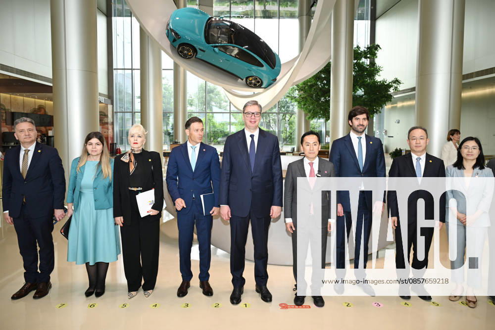 Serbian President Aleksandar Vucic (C) visits Xiaomi s auto factory on May 26, 2026 in Beijing, China. Vucic is on a state visit to China from May 24 to 28.