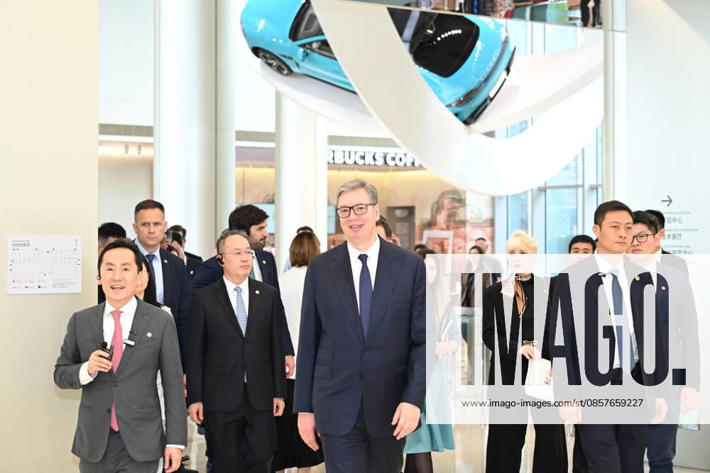 Serbian President Aleksandar Vucic (C) visits Xiaomi s auto factory on May 26, 2026 in Beijing, China. Vucic is on a state visit to China from May 24 to 28.