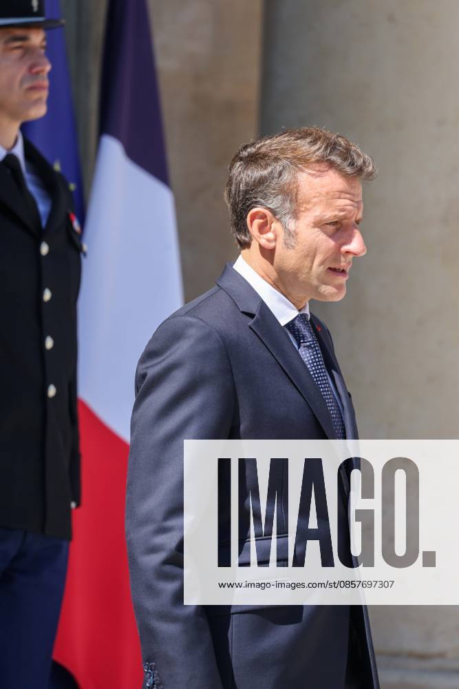 Paris, France le 27 mai 2026 - Le President de la Republique Emmanuel Macron recoit M. Milojko Spajic, Premier ministre du Montenegro au Palais de l Elysee - The President of the Republic Emmanuel Macron receives Mr. Milojko Spajic, Prime Minister of Montenegro at the Elysee Palace