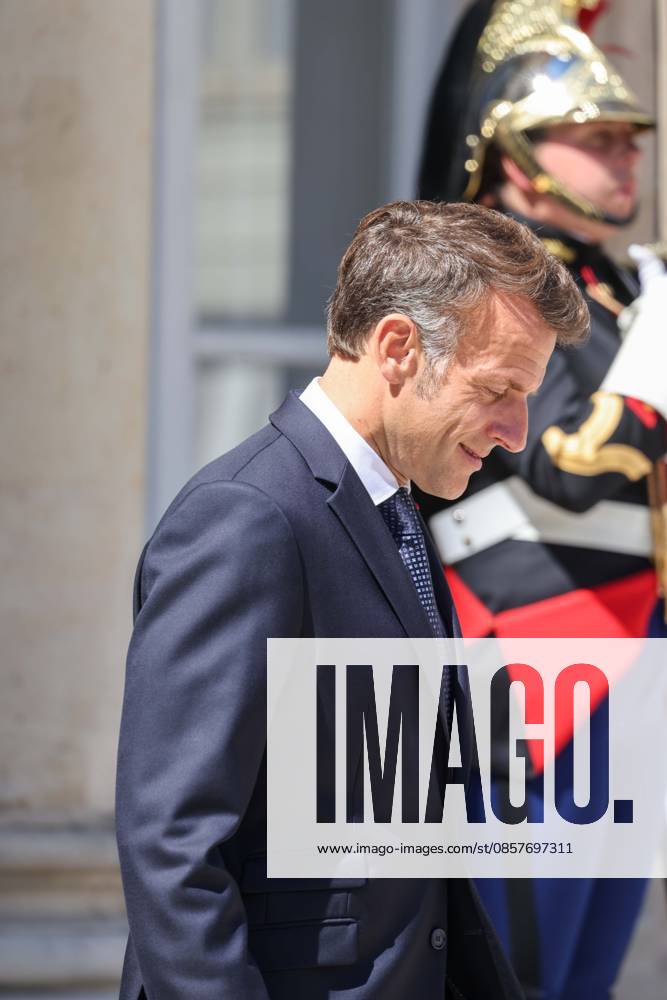 Paris, France le 27 mai 2026 - Le President de la Republique Emmanuel Macron recoit M. Milojko Spajic, Premier ministre du Montenegro au Palais de l Elysee - The President of the Republic Emmanuel Macron receives Mr. Milojko Spajic, Prime Minister of Montenegro at the Elysee Palace