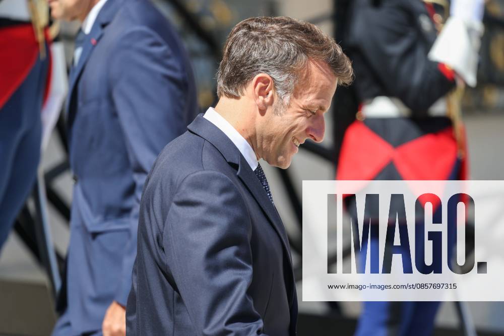 Paris, France le 27 mai 2026 - Le President de la Republique Emmanuel Macron recoit M. Milojko Spajic, Premier ministre du Montenegro au Palais de l Elysee - The President of the Republic Emmanuel Macron receives Mr. Milojko Spajic, Prime Minister of Montenegro at the Elysee Palace
