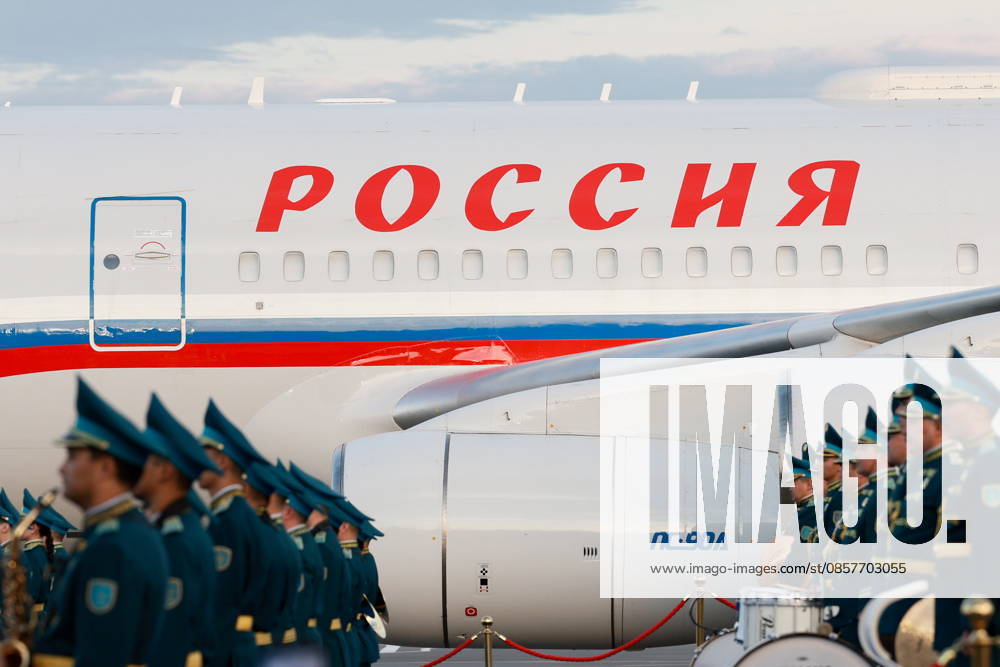 KAZAKHSTAN, ASTANA - MAY 27, 2026: An aircraft carrying Russia s President Putin arrives at Nursultan Nazarbayev International Airport. The Russian president arrived in Kazakhstan on a state visit Astana Kazakhstan - ZUMAt113 20260527_zaa_t113_421