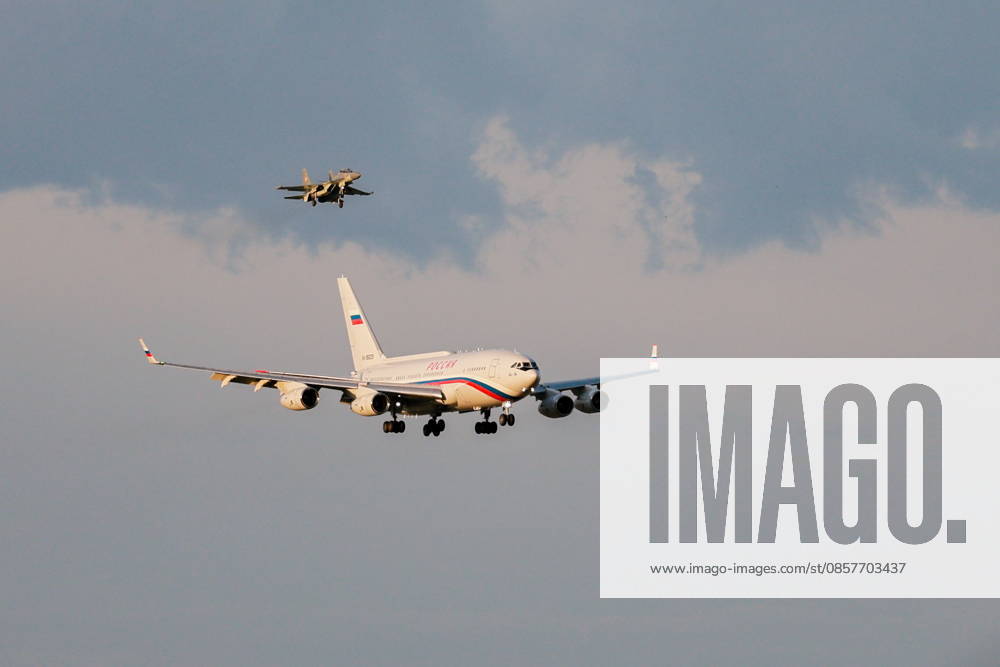 KAZAKHSTAN, ASTANA - MAY 27, 2026: An aircraft carrying Russia s President Putin arrives at Nursultan Nazarbayev International Airport. The Russian president arrived in Kazakhstan on a state visit Astana Kazakhstan - ZUMAt113 20260527_zaa_t113_427
