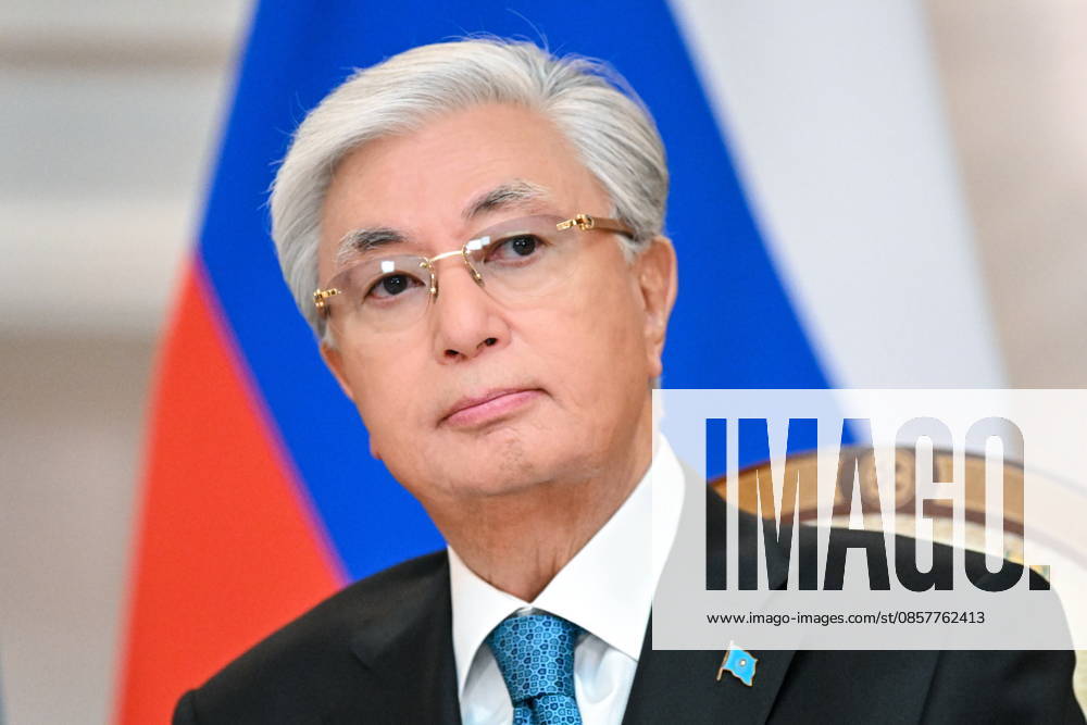 KAZAKHSTAN, ASTANA - MAY 29, 2026: Kazakhstan s President Kassym-Jomart Tokayev looks on during a meeting with Russia s President Vladimir Putin at the Independence Palace. Sergei Bobylev TASS 93124975