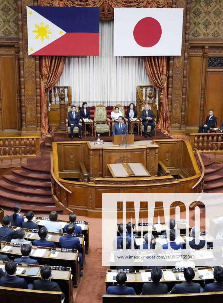 Philippine president in Japan s parliament Philippine President Ferdinand Marcos Jr. makes a speech in the plenary chamber of the House of Councillors in Tokyo on May 28, 2026. A14AA0005617042P