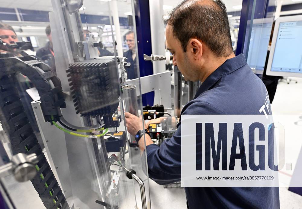 Personnel pictured at work, during a visit to the Thales rocket systems production site in Herstal, on Thursday 28 May 2026. French aerospace and defence corporation Thales Group is presenting their SkyDefender missile defence system. ERICxLALMAND 175246510