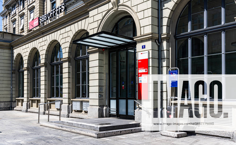 Knife attack with multiple injuries, Winterthur, Switzerland Winterthur, Switzerland, 28th May 2026 One of the knife attacks is believed to have taken place at this entrance to the station building Water visible on the floor was used to wash away the blood A total of four people were injured, some seriously