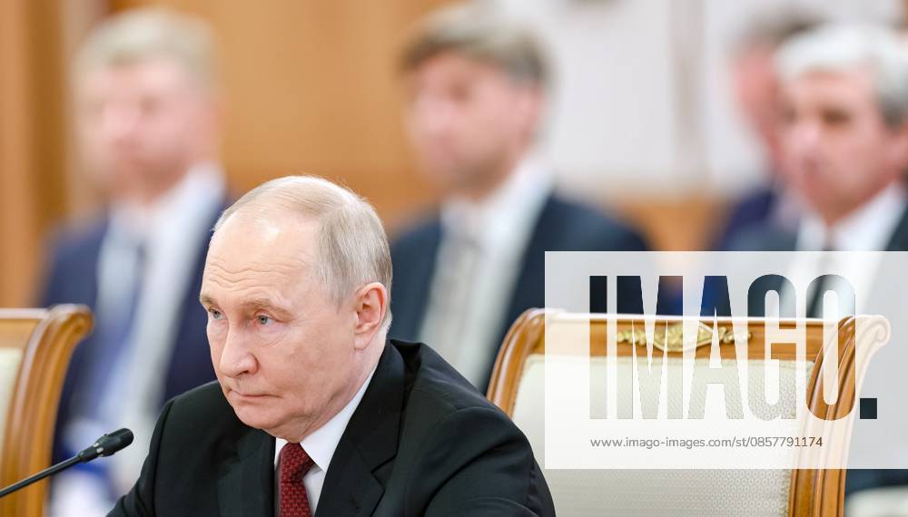 Kazakhstan Russia 9175370 28.05.2026 Russian President Vladimir Putin attends an expanded format meeting with Kazakh President Kassym-Jomart Tokayev at the Palace of Independence in Astana, Kazakhstan. Alexander Shcherbak Sputnik Astana Kazakhstan