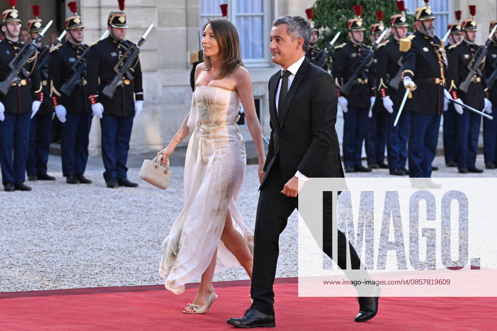 Invited guests arrive for a state dinner at the Elysee FA French Justice Minister Gerald Darmanin arrives with his wife Rose-Marie Devillers for a state dinner as part of Indonesia s President s visit at The Elysee Presidential Palace in Paris on May 28, 2026. Photo by Firas Abdullah ABACAPRESS.COM Paris Ile-de-France France
