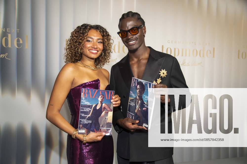 ABB GNTM Aurelie Carina and Ibo Bodi winner at the photocall winner of Germanys Next Topmodel season 2026 at Zoo Palast on 28 05 2026 in Berlin Berlin Germany