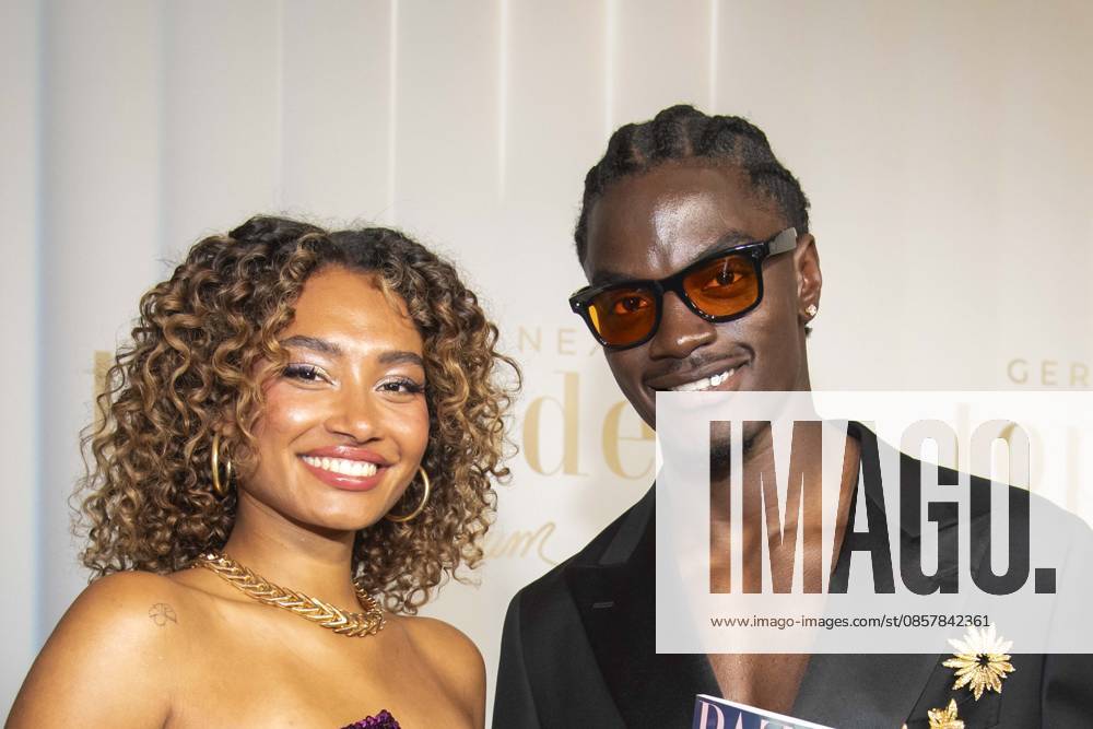 ABB GNTM Aurelie Carina and Ibo Bodi winner at the photocall winner of Germanys Next Topmodel season 2026 at Zoo Palast on 28 05 2026 in Berlin Berlin Germany