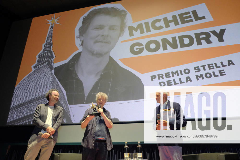 Michel Gondry At Masterclass - Turin French director Michel Gondry holds a masterclass at Cinema Massimo in Turin, Italy, on May 28, 2026, in dialogue with National Cinema Museum director Carlo Chatrian, reviewing his eclectic career and receiving the Stella della Mole award in recognition of his important and fundamental contribution to the art of filmmaking, while also introducing the screening of the film Microbo&Gasolina. Photo by Costantino Sergi IPA ABACAPRESS.COM Torino Torino