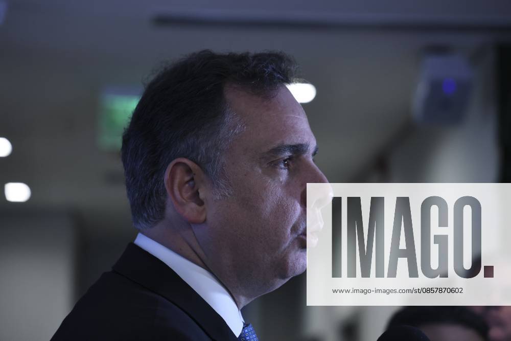 Rodrigo Pacheco speaks to the press at the LIDE Innovation and Technology seminar. Sao Paulo (SP), May 29, 2026 - Events Technology Innovation SP - Rodrigo Pacheco, Senator of the Republic (PSD-MG) and President of the Federal Senate between 2021 and 2025, speaks to the press at the end of his panel during the LIDE - Innovation and Technology seminar held this Friday at Casa LIDE, in Sao Paulo.(Foto: Leco Viana Thenews2 imago images) Rodrigo Pacheco speaks to the press at the LIDE Innovation and Technology seminar.