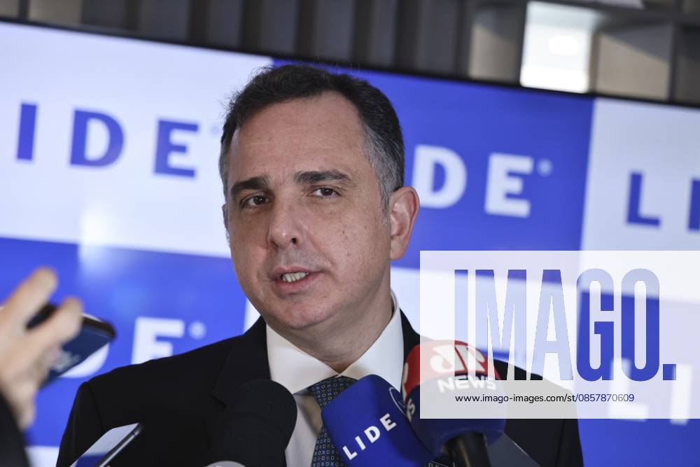 Rodrigo Pacheco speaks to the press at the LIDE Innovation and Technology seminar. Sao Paulo (SP), May 29, 2026 - Events Technology Innovation SP - Rodrigo Pacheco, Senator of the Republic (PSD-MG) and President of the Federal Senate between 2021 and 2025, speaks to the press at the end of his panel during the LIDE - Innovation and Technology seminar held this Friday at Casa LIDE, in Sao Paulo.(Foto: Leco Viana Thenews2 imago images) Rodrigo Pacheco speaks to the press at the LIDE Innovation and Technology seminar.