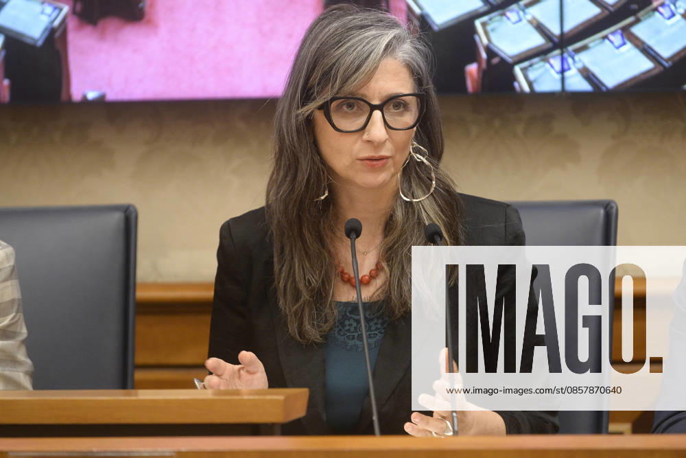 IPA85160372 - Rome Senate presentation of UN special rapporteur s report on the occupied Palestinian territories, pictured is Francesca Albanese