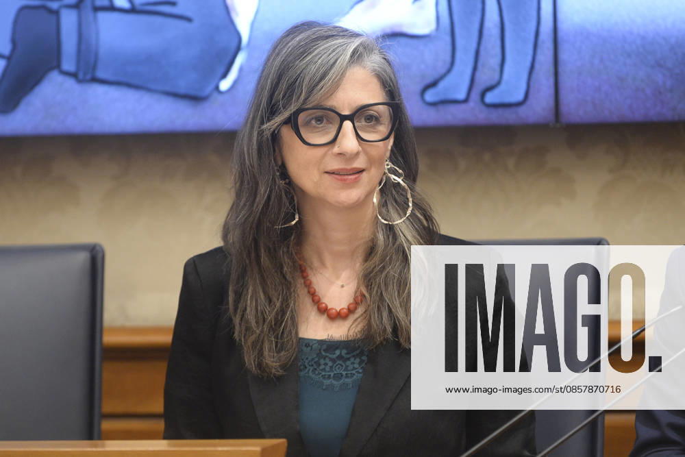 IPA85160389 - Rome Senate presentation of UN special rapporteur s report on the occupied Palestinian territories, pictured is Francesca Albanese