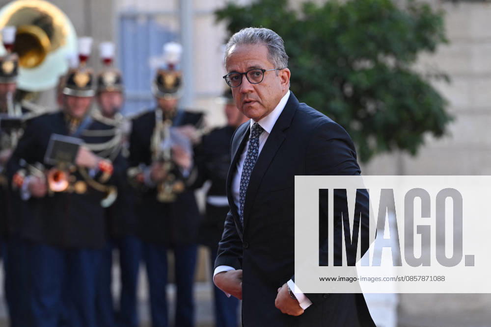 Invited guests arrive for a state dinner at the Elysee UNESCO’s Director General Khaled El-Enany arrives for a state dinner as part of Indonesia s President s visit at The Elysee Presidential Palace in Paris on May 28, 2026. Photo by Firas Abdullah ABACAPRESS.COM Paris Ile-de-France France
