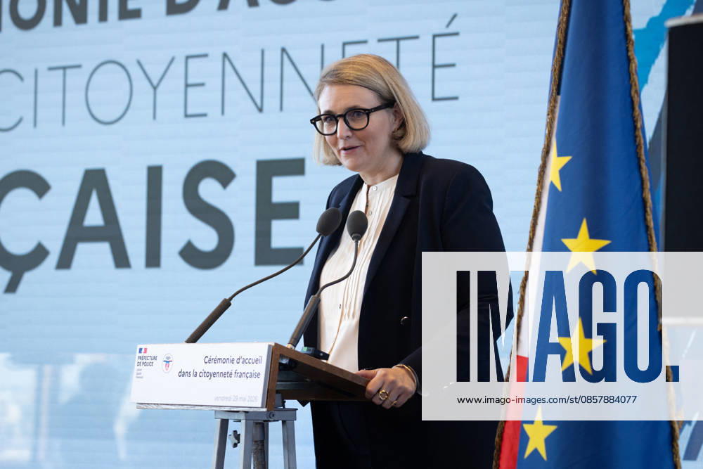 Welcoming Ceremony for French Citizenship At Eiffel Tower - Paris Marie-Pierre Vedrenne (Minister Delegate to the Minister of the Interior, in charge of Citizenship) at the Tour Eiffel, for welcoming ceremony for French citizenship chaired by Mrs.Marie Pierre Vedrenne, Minister Delegate to the Minister of the Interior, in charge of Citizenship Paris, France May 29, 2026. Photo by Franck Derouda ABACAPRESS.COM Paris Eiffel Tower France