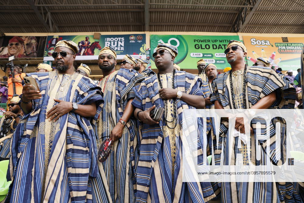 Ojude Oba Festival brings colorful celebrations to Ogun State in Nigeria OGUN STATE, NIGERIA - MAY 29: Traditional Ojude Oba Festival held takes place in honor of the Awujale, the traditional ruler of the Ijebu Kingdom, with residents filling the streets in vibrant traditional attire, in Ogun State in southwestern Nigeria, on May 29, 2026. The festival, symbolizing cultural identity, unity, and togetherness, features music and dancing as participants from different age and social groups join the celebrations. Emmanuel Osodi Anadolu Ogun Nigeria. Editorial use only. Please get in touch for any other usage.