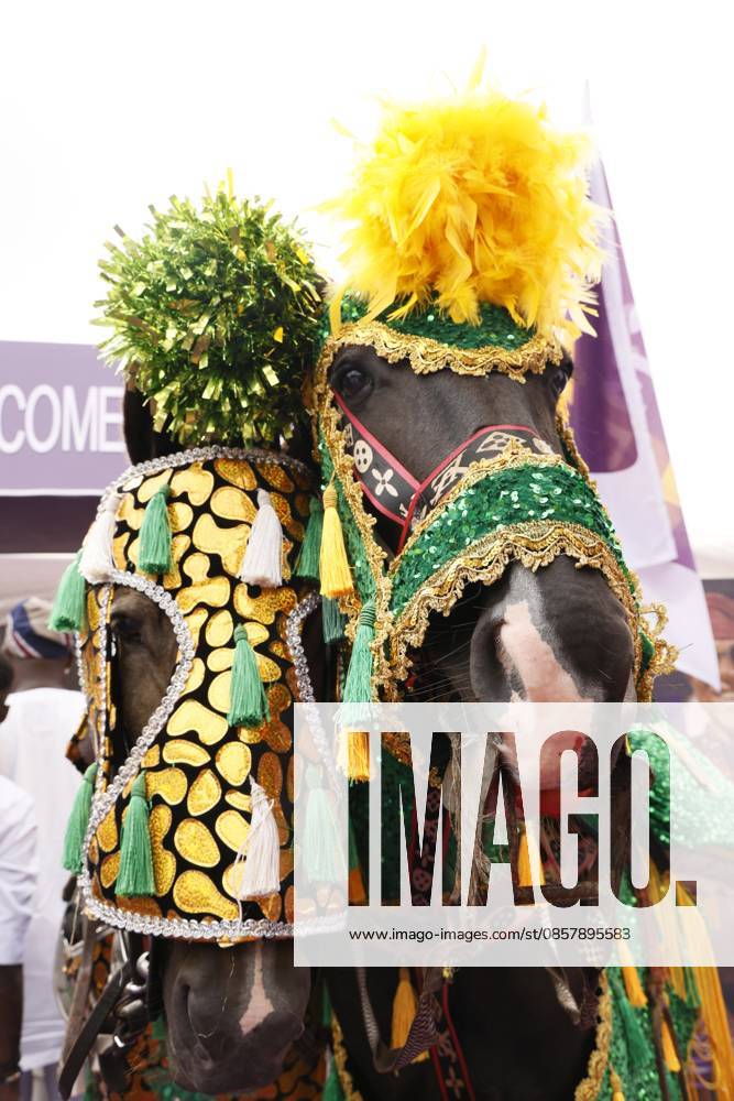 Ojude Oba Festival brings colorful celebrations to Ogun State in Nigeria OGUN STATE, NIGERIA - MAY 29: Traditional Ojude Oba Festival held takes place in honor of the Awujale, the traditional ruler of the Ijebu Kingdom, with residents filling the streets in vibrant traditional attire, in Ogun State in southwestern Nigeria, on May 29, 2026. The festival, symbolizing cultural identity, unity, and togetherness, features music and dancing as participants from different age and social groups join the celebrations. Emmanuel Osodi Anadolu Ogun Nigeria. Editorial use only. Please get in touch for any other usage.
