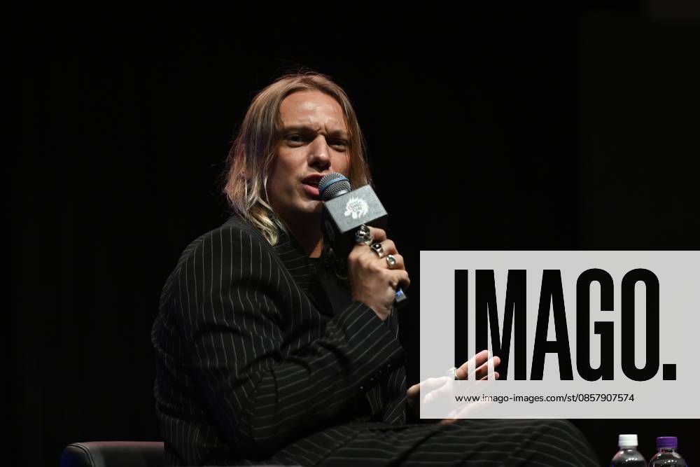 HONG KONG-ENTERTAINMENT JAMIE CAMPBELL BOWER Jamie Campbell Bower, a British actor, speaking at event of Comic Con 2026 in Hong Kong, May 30, 2026.NEXPHER Kobe Li HKG