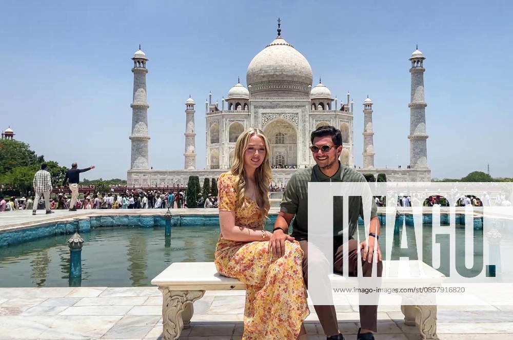 Daughter of US President Donald Trump, Tiffany Trump with her husband visits the Taj Mahal Agra, May 30 (ANI): Daughter of US President Donald Trump, Tiffany Trump with her husband visits the Taj Mahal, in Agra on Saturday. (ANI Video Grab) Agra Uttar Pradesh India