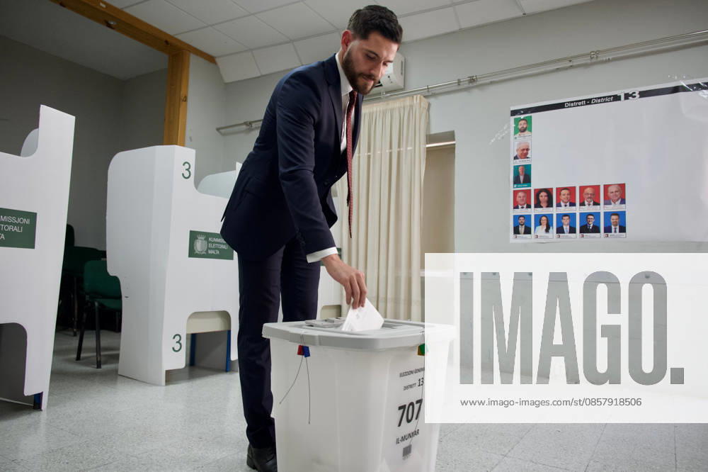 (260530) -- VALLETTA, May 30, 2026 -- Head of the Nationalist Party Alex Borg casts his ballot during the parliamentary election at a polling station in Gozo, Malta, May 30, 2026. Malta held a snap parliamentary election on Saturday, with the ruling Labour Party widely expected to secure a fourth consecutive term in office. (Photo by Xinhua) MALTA-PARLIAMENTARY ELECTION-VOTING JonathanxBorg