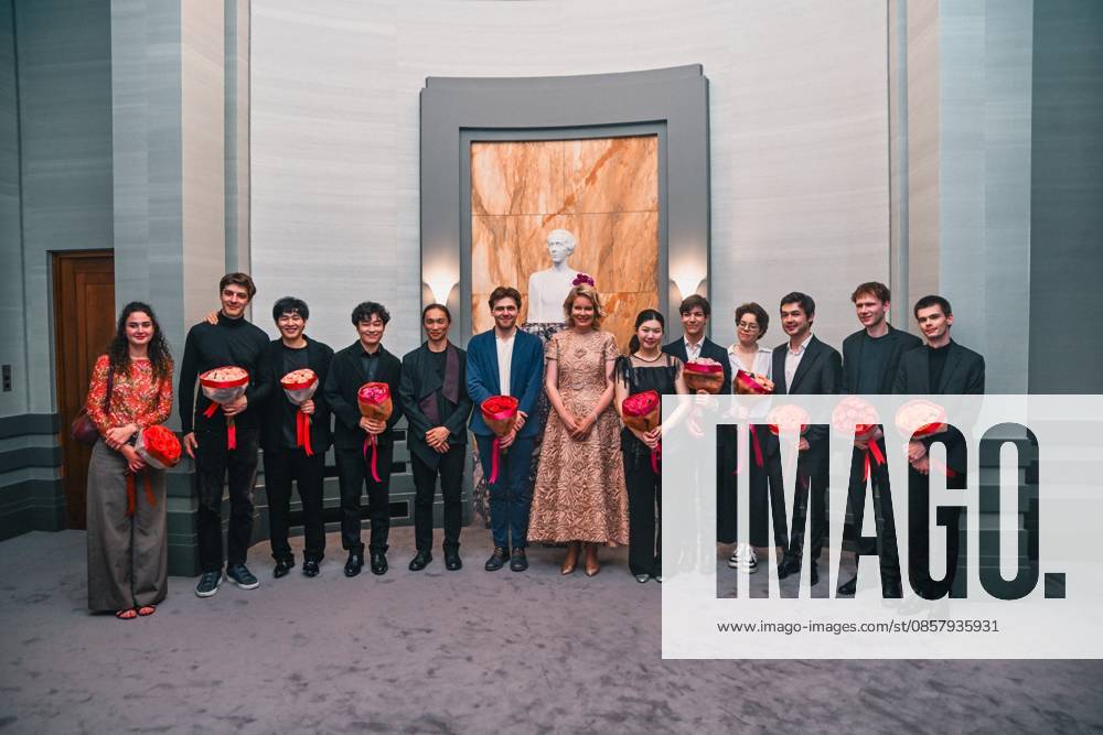 All the finalists and Queen Mathilde of Belgium pictured after the final of the 2026 Queen Elisabeth Cello Competition, at the Brussels Bozar concert hall, Saturday 30 May 2026. This year s edition of the competition for career-starting musicians takes place from 4 to 30 May. EMILExWINDAL 175504786