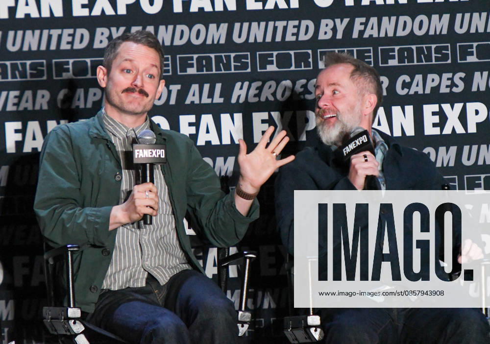 Actors ELIJAH WOOD and BILLY BOYD participate in a fan Q&A the Philadelphia FanExpo held at the Philadelphia Convention Center in downtown Philadelphia PA Philadelphia United States - ZUMArf1_ 20260530_zaf_rf1_079
