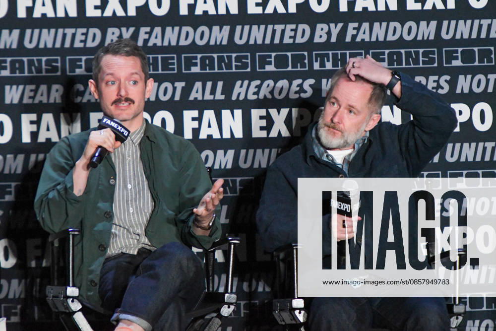Actors ELIJAH WOOD and BILLY BOYD participate in a fan Q&A the Philadelphia FanExpo held at the Philadelphia Convention Center in downtown Philadelphia PA Philadelphia United States - ZUMArf1_ 20260530_zaf_rf1_072