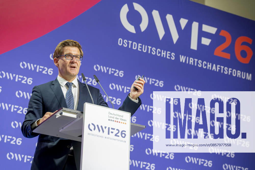 Marcin Piatkowski OWF26 EUR, Germany, Berlin, 31 05 2026 Prof. Marcin Piatkowski from the University of Warsaw to the conference of the East German Economic Forum under the motto A new Un order, what role does Germany and Europe play in global system competition East Germany is the focus as a region The transformation i